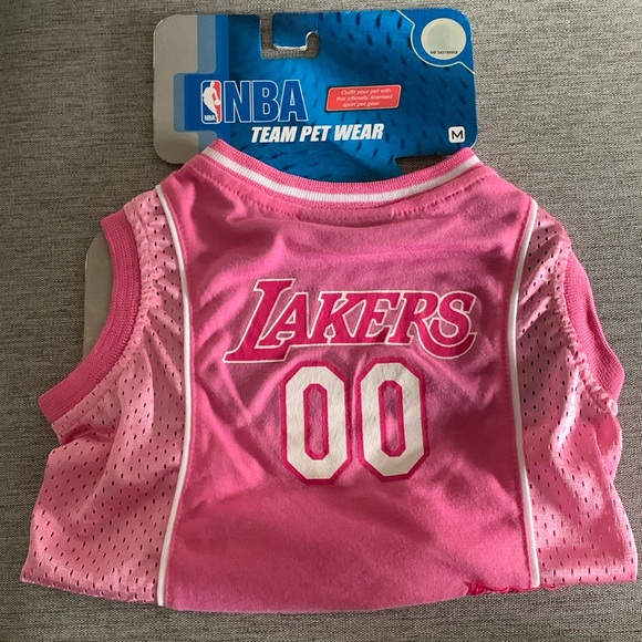 Pets First NBA LA Lakers Pink Jersey for Pet - Picture 3 of 11